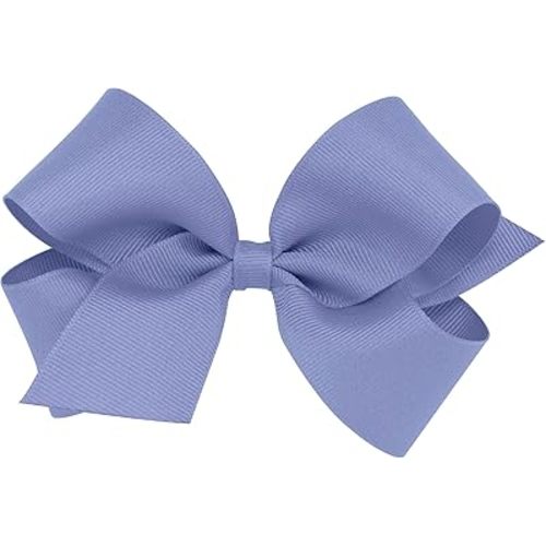 Wee Ones Classic Grosgrain Bow, Blue Bird, Medium