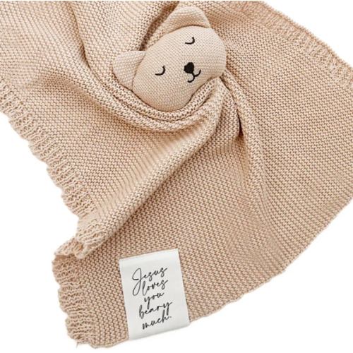 Jesus Loves You Beary Much Bear Knit Blankie – OUR HOUSE ABOVE