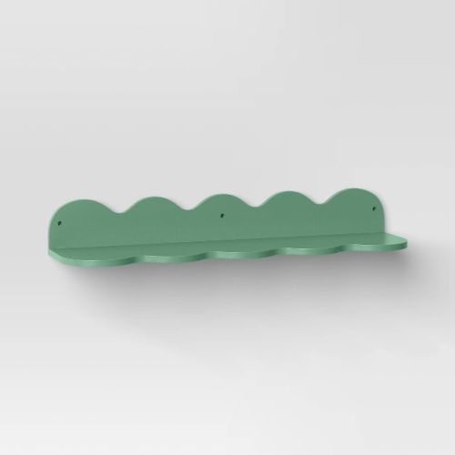 24" Wavy Wall Shelf Green - Room Essentials™