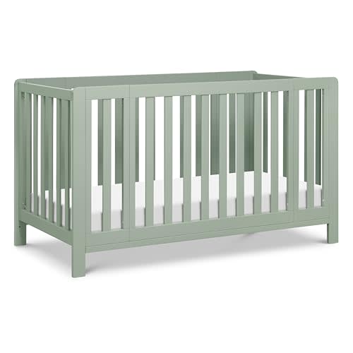 Carter's by Davinci Colby Grow 6-in-1 Convertible Crib - Portable Bassinet, Full-Size Baby Crib w/Removable Wheels, Toddler Bed, Junior, Full-Size Bed, GREENGUARD Gold Certified, 4 Adjustable Heights