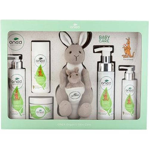 Onea Organic Skincare Baby Gift Pack - Daily Care Baby & Mommy - Newborn Babies Set - Moisturizer & Massage Oil - Paraben & Sulphate Free - for New and Expecting Moms