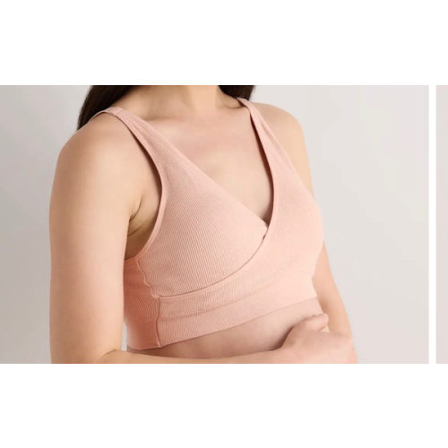 Seamless Crossover Nursing & Lounge Bra (2-pack) in Sand