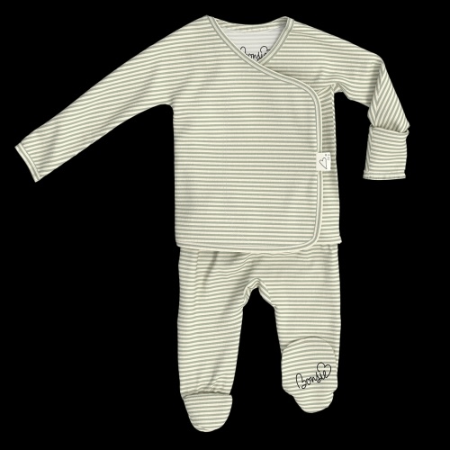 Footie - Mint Twist – Bonsie Skin to Skin Babywear