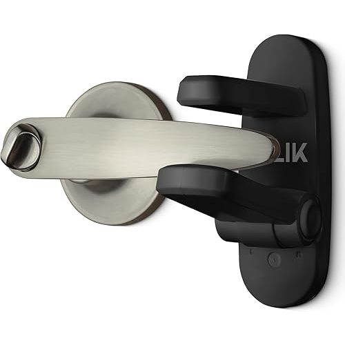 Jolik Improved Childproof Door Lever Lock (2-Pack) with Premium Bonding Adhesive – Black Child Safety Door Handle Lock