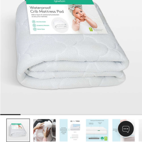 Newton Baby Waterproof Breathable Crib Mattress Pad