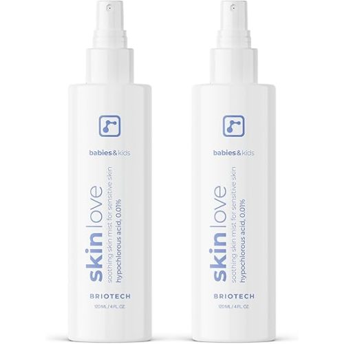 Briotech Baby Skin Love Spray | Gentle Hypochlorous Acid Mist for Soothing, Calming & Cleansing Delicate Skin | Pediatrician-Approved, Hypoallergenic & Added Fragrance-Free | 4 oz (2 Pack)