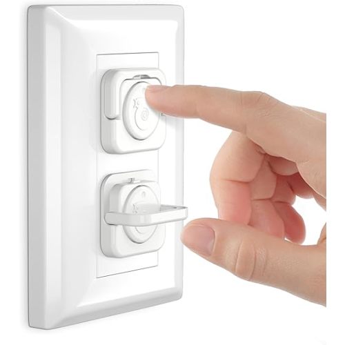 4our Kiddies 45 Pack Outlet Covers Baby Proofing, Baby Proof Plug Covers with Hidden Pull Handle for Child Safety, Electric Socket Covers, Plug Protectors to Prevent Power Shock(White)