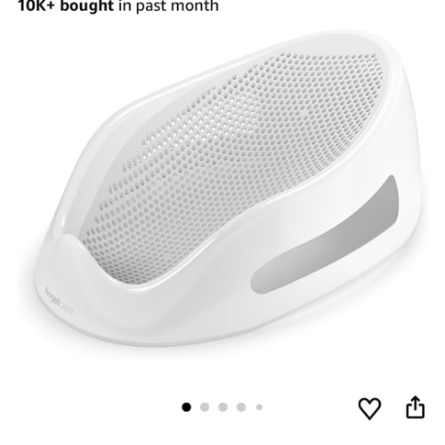 Angelcare Baby Bath Support (Gray) | Ideal for Babies Less Than 6 Months Old