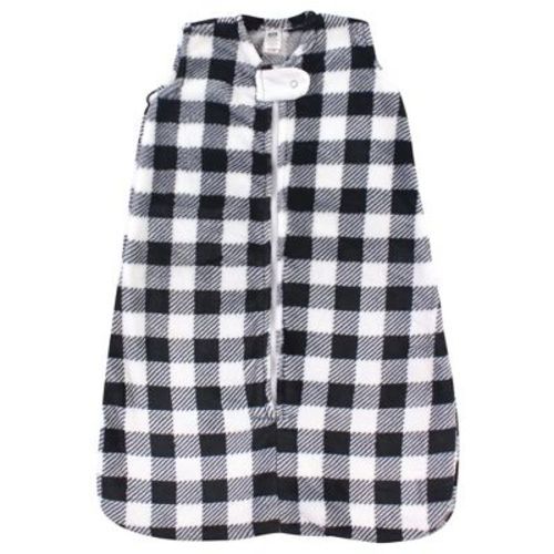Hudson Baby Plush Sleeping Bag, Sack, Blanket, Black Plaid, 6-12M