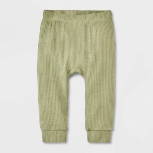 Baby Ribbed Jogger Pants - Cat & Jack™, Color: Green, Size: Newborn