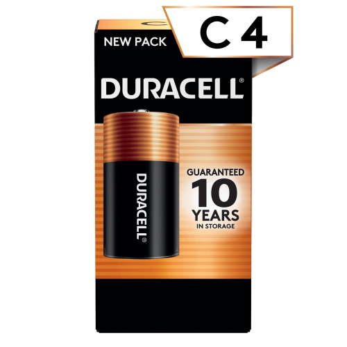 Duracell Coppertop C Alkaline Batteries 4/PK
