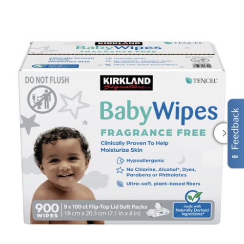 Kirkland Signature Baby Wipes Fragrance Free
