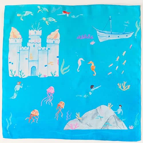 Sarah's Silks Mini Playmap | Under The Sea | 21" x 21" Silk
