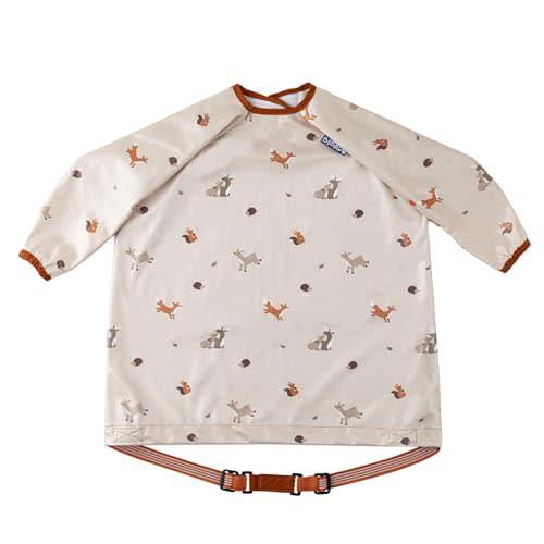 BIBaDO - Long Sleeve Baby Bibs - Babies & Toddlers 6-36 Months - Coverall Baby Led Weaning Bib - Easy Wipe, Soft & Waterproof