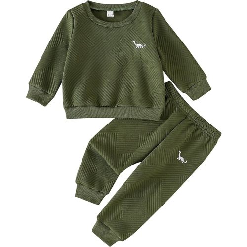 Rosibel Toddler Baby Boy Clothes Set Long Sleeve Sweatshirt and Pants Fall Winter Outfits for Infant 6M-3Y