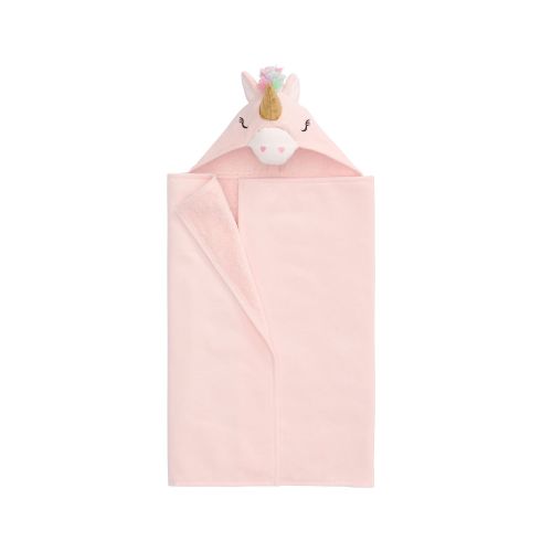 Pink Unicorn Plush Baby Hooded Towel