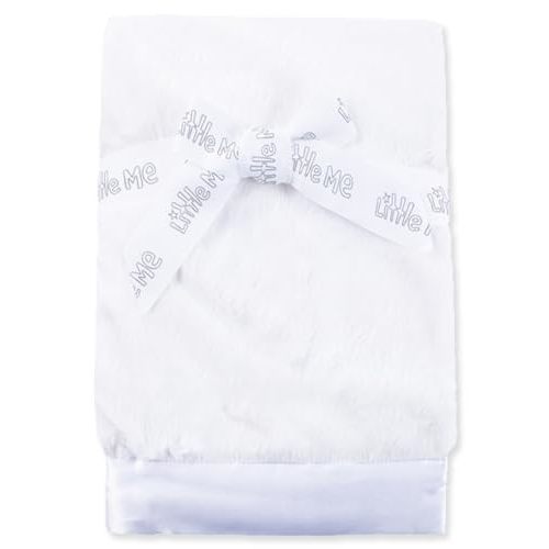 Little Me Blankets for Baby, Plush Swaddling Receiving Blanket, 30 x 27 Inches