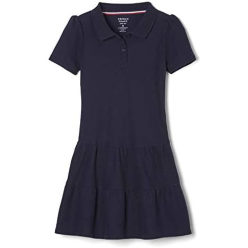 French Toast Girls Ruffle Pique Polo School Uniform Dress