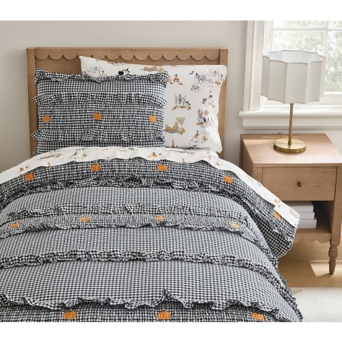 Riley Sheehey Halloween Gingham Smocked Quilt & Shams