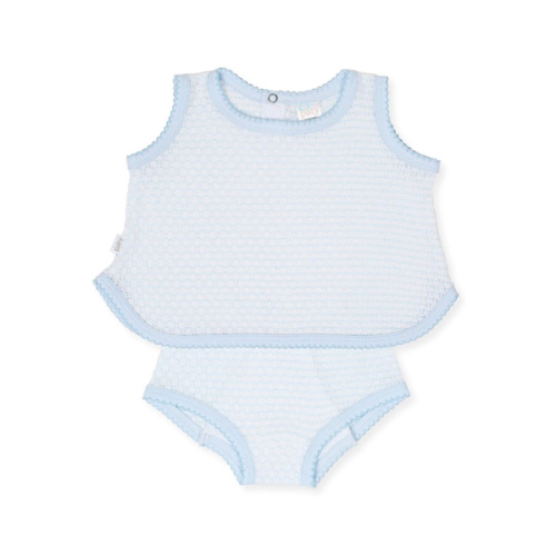 Paty Knit Pinstripe Diaper Set with Pima Trim - PatyInc