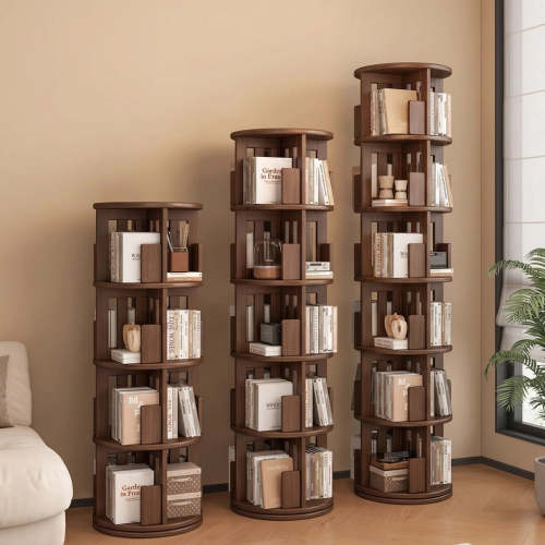 Rotating Kids Bookshelf, Solid Rubberwood – Montefurniture