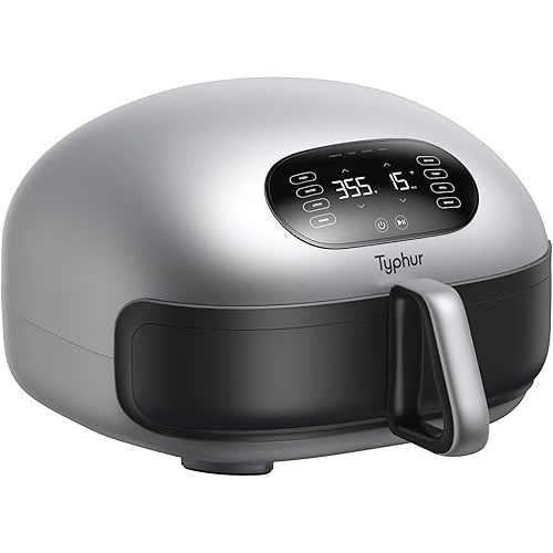 Typhur Dome 2 AI Upgraded Air Fryer, Extra Large Airfryer with Superior Airflow, Self-cleaning Smart Digital Fryer with PFAS free Basket for Quick Easy Meals, Fits a 12" Pizza or 4-Slice Toast