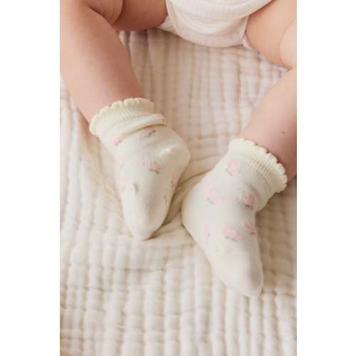Maya Jacquard Sock - Egret