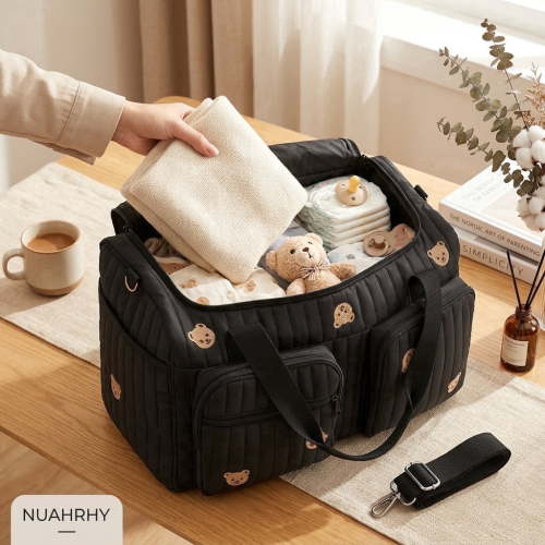 Large Capacity Maternity Hospital Bag, Waterproof Travel Diaper Tote, Multi-Compartment Labor and Delivery Bag for Newborn Essentials, Lightweight Carry-All