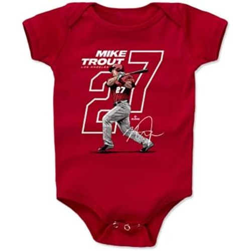 500 LEVEL Mike Trout One-Piece Infant Bodysuit - Mike Trout Offset W WHT