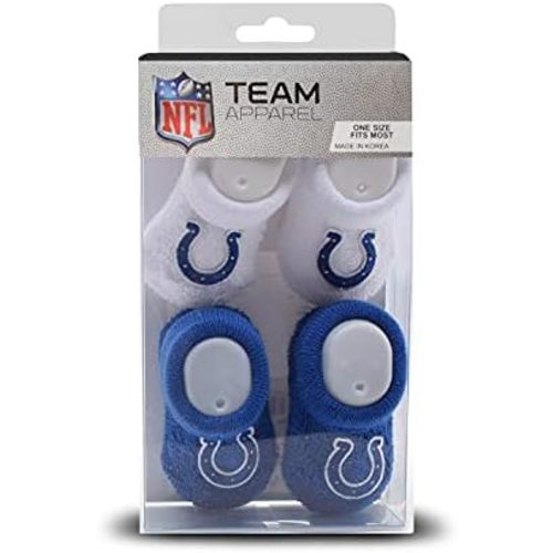 FBF Originals - Infant Bootie Socks 0-12 Months - 2 Pack (Indianapolis Colts), One Size