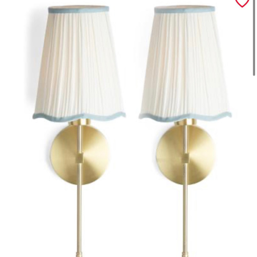 2pk 20in Pleated Scalloped Shade Metal Pole Sconces | Home | TJ Maxx