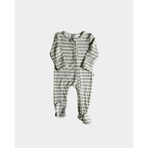 Babysprouts Footie Romper in Vintage Stripes