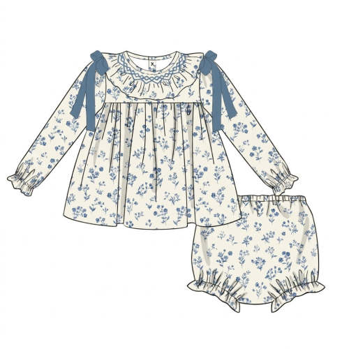 Bluebell Garden Floral Diaper Set