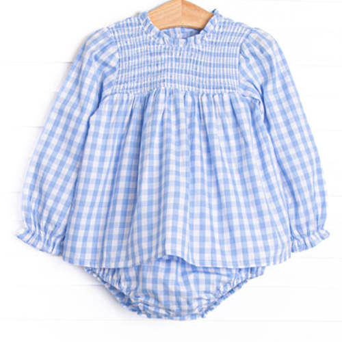 Rhythm and Blues Diaper Set, Blue Check – Stitchy Fish