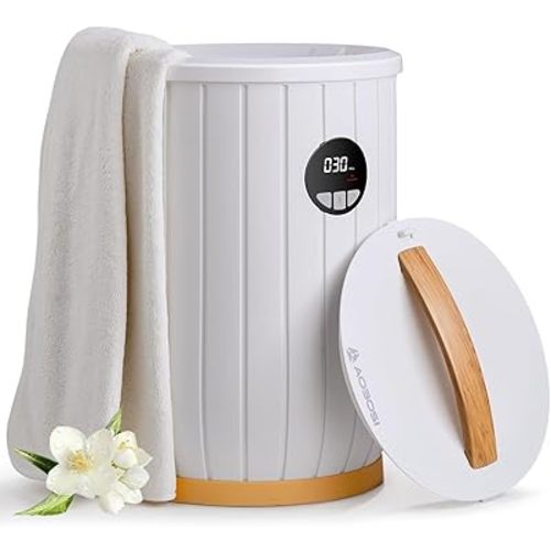 AAOBOSI Large Towel Warmers for Bathroom with Digital Display,20L 4 Timer& Auto Shut Off，Fast Warming, Blankets & Robes, Portable Electric Warmer for Bathroom,SPA，PJ's and More