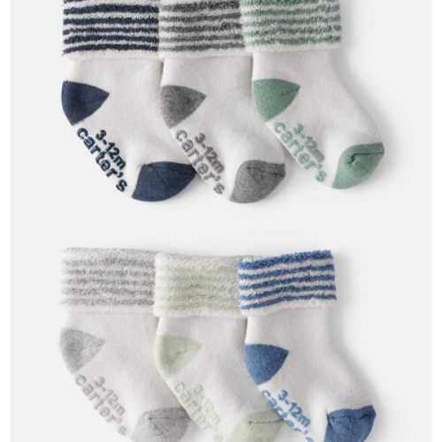 Baby Boy 6-Pack Striped Ankle Socks | Carter's