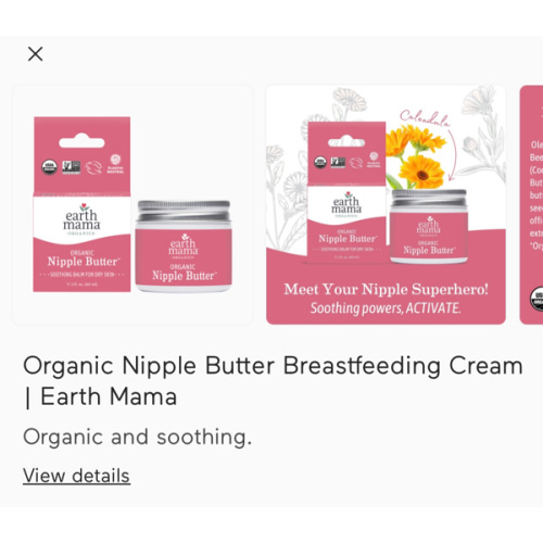 Organic Nipple Butter Breastfeeding Cream | Earth Mama