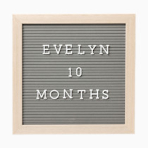 Pearhead Felt Wooden Letterboard Set - Gray