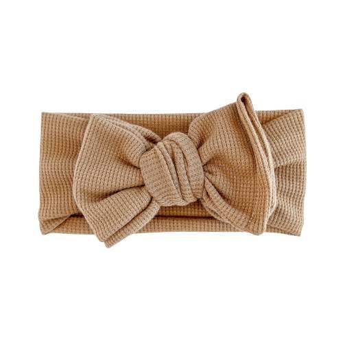 Mocha Brown Waffle Baby Headband