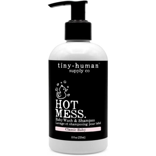 Hot Mess Baby Wash & Shampoo, Classic Baby, 8oz (1-pack) pH Balanced, Natural Ingredients, No Added Sulfates, Dyes, Parabens, or Phthalates