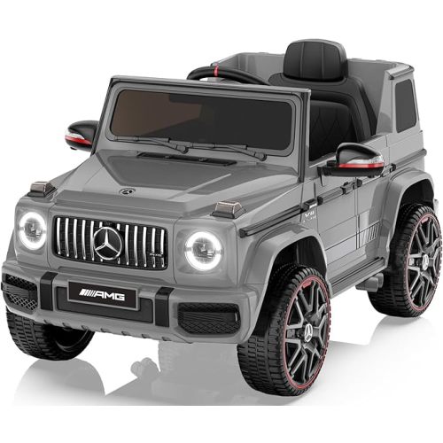 ANPABO Licensed Mercedes-Benz G63 Car for Kids, 12V Ride on Car w/Parent Remote Control, LED Headlights, Music Player/Bluetooth & Horn, Soft Start, Low Battery Prompt, Kids Electric Car, Black