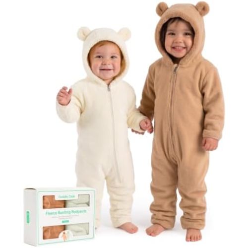 Cuddle Club Fleece Baby Bunting Bodysuit Hoodie, Newborn - 5T