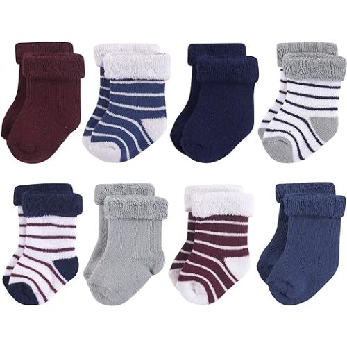 Hudson Baby baby-girls Cotton Rich Newborn and Terry Socks