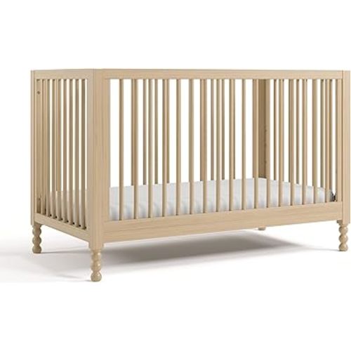 Storkcraft Rio 5-in-1 Convertible Crib and Toddler Guardrail – GREENGUARD Gold Certified, Toddler Bed Conversion Kit Included, Fits Baby Crib Mattress, Converts to Full Bed (Driftwood)