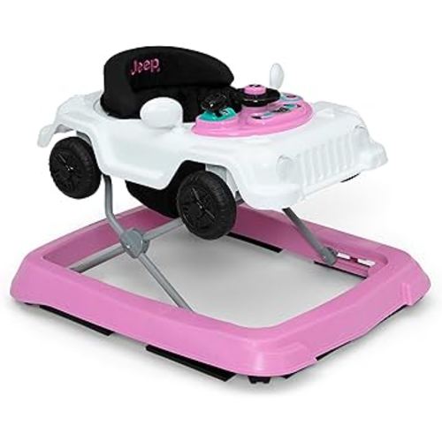 Jeep Wrangler Activity Walker by Delta Children, White/Pink