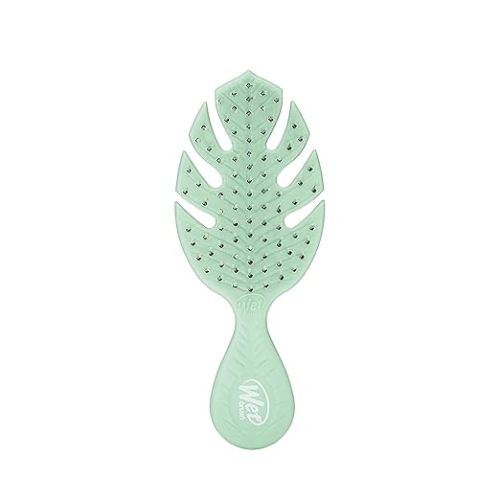 Wet Brush Go Green Mini Detangler, Green - Detangling Travel Hair Brush - Ultra-Soft IntelliFlex Bristles Glide Through Tangles & Gently Loosens Knots While Minimizing Pain, Split Ends & Breakage
