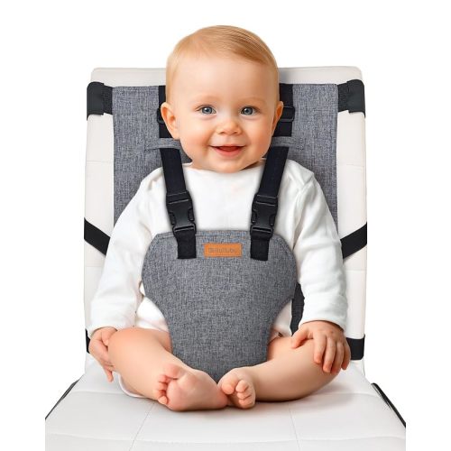liuliuby Compact Travel High Chair | Portable High Chair for Baby | Baby Travel Essential Harness Seat | Must Haves for Vacations, Restaurants, Family Visits with Babies | Portable Highchair Seat
