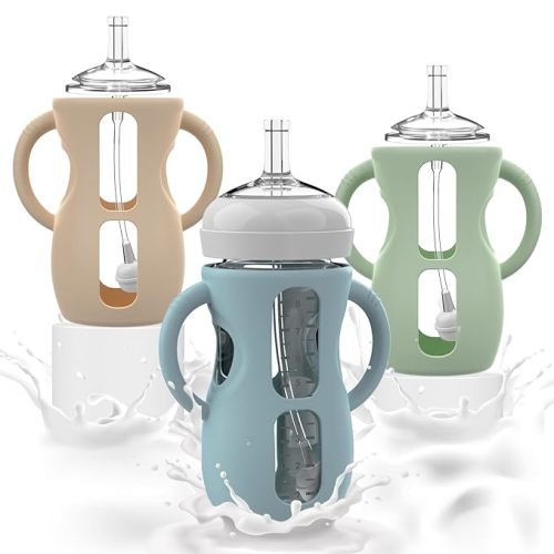 3PCS Straw Cup Conversion Kit Compatible with Philips Avent 8oz Bottles