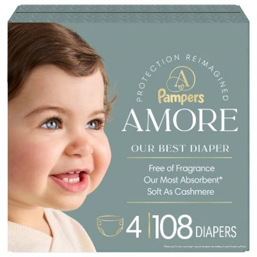 Amore by Pampers Diapers Enormous Pack - Size 4 - 108ct
