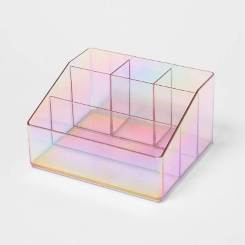 Plastic 5 Slotted Makeup Organizer Iridescent - Brightroom™